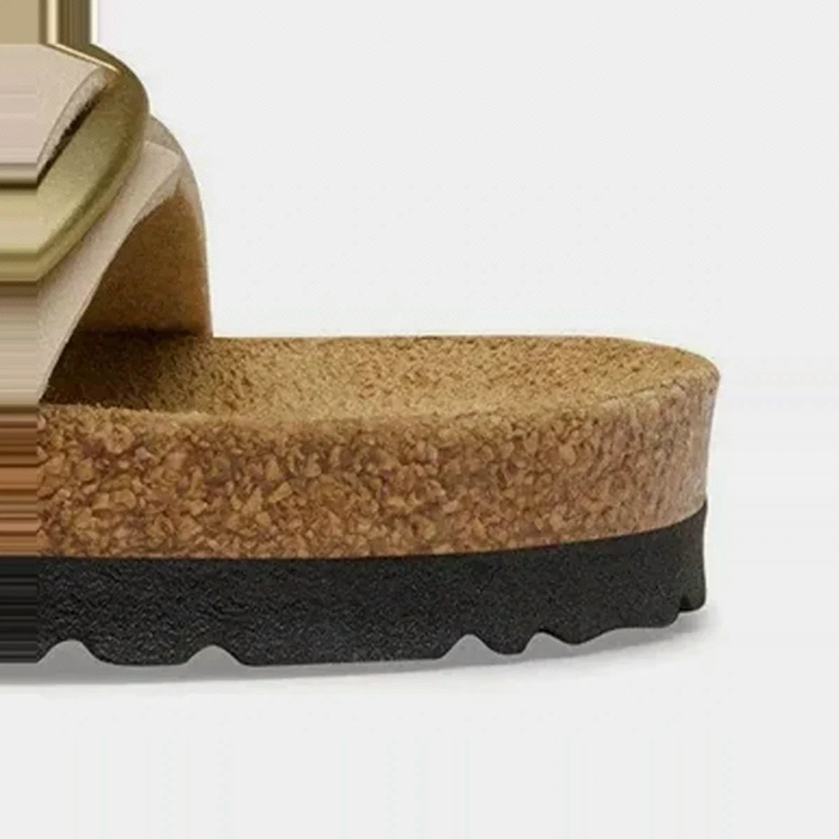 Beige / Gold Slides